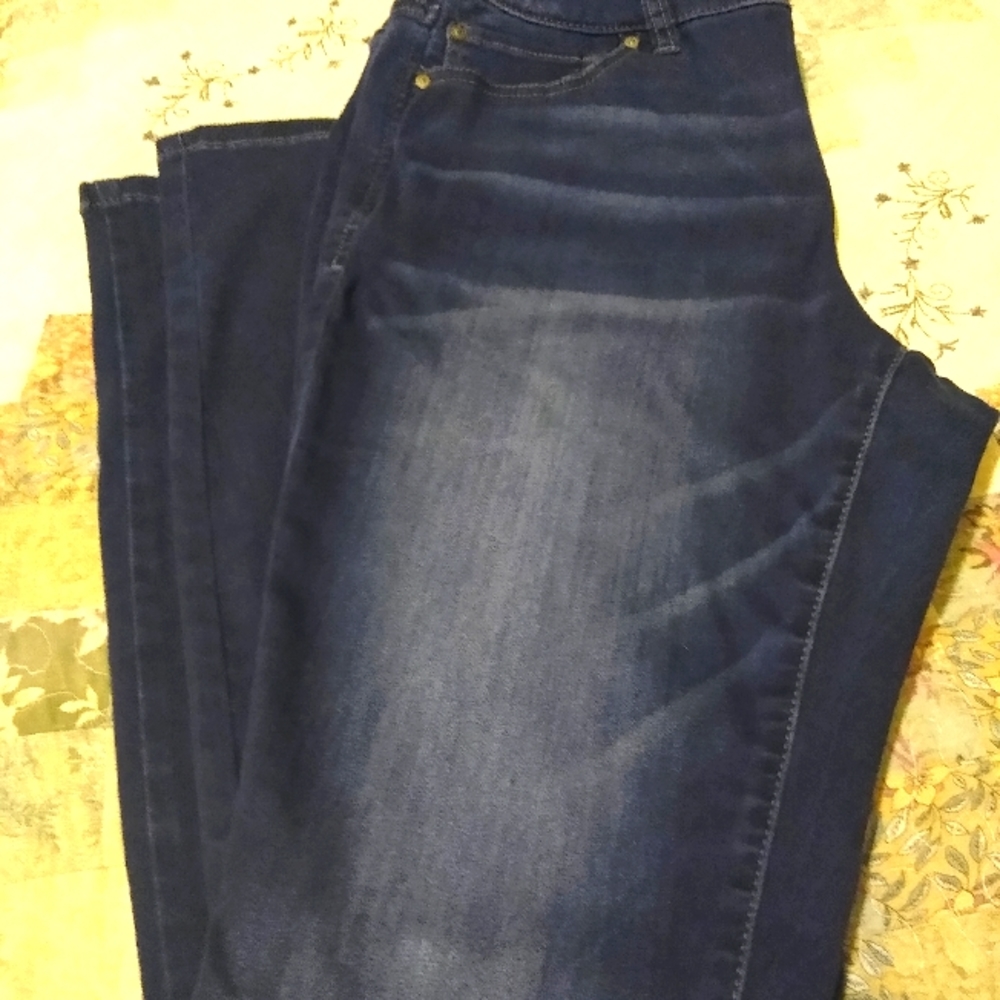 INC (International Concepts) size 14W indigo jeans.